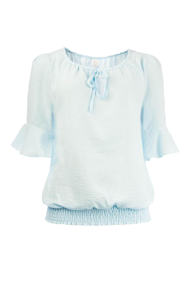 RIO WASHED CRINCLE WOVEN 25S4 U287 01 319 LIGHT BLUE